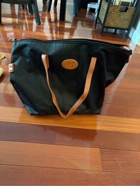 Ecosusi Black Purse with Tan Handles - Classic Everyday Carry
